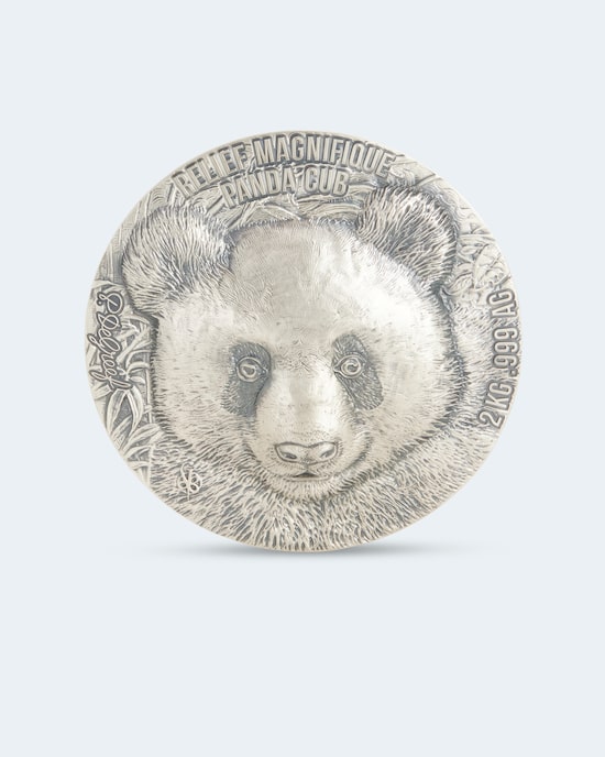 Produktabbildung für De Greef 2-Kilo-Silbermünze Panda 2024