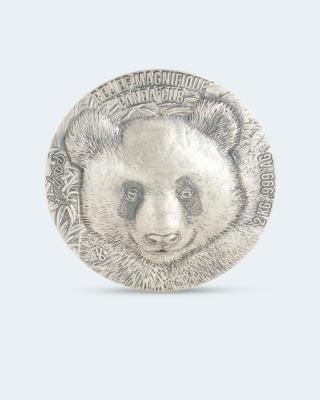 De Greef 2-Kilo-Silbermünze Panda 2024
