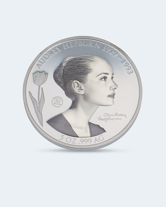 Produktabbildung für Silbermünze Audrey Hepburn