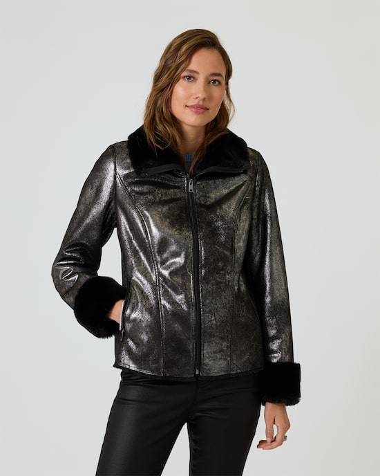 Produktabbildung für Jacke im Metallic-Look