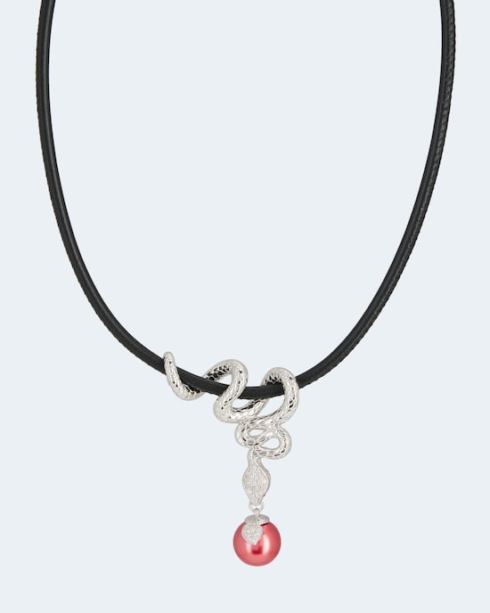 Produktabbildung für Leder-Collier mit MK-Perle 14 mm