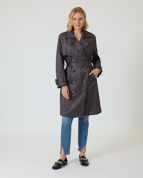 Produktabbildung für Trenchcoat mit Karomuster