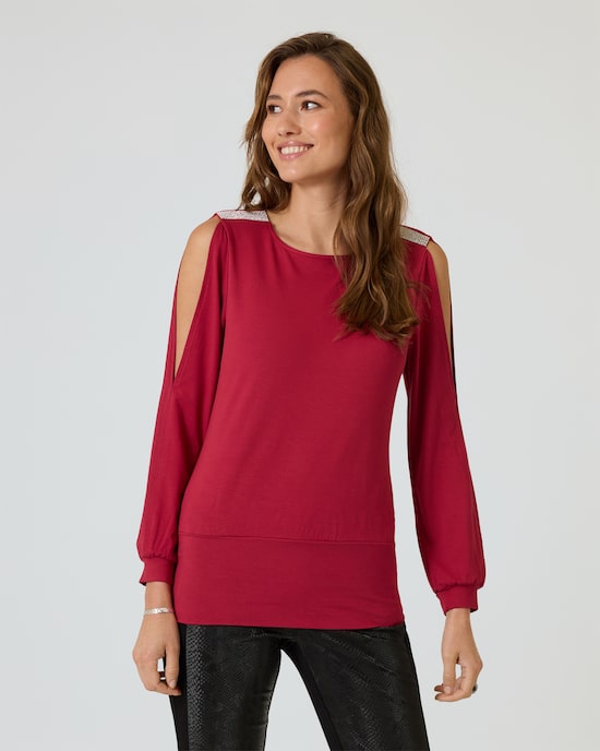 Produktabbildung für Shirt mit Strass-Detail