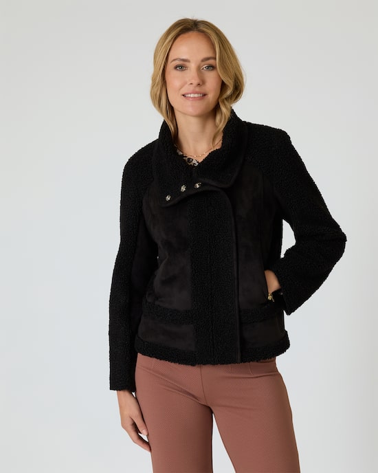 Produktabbildung für Bikerjacke in Leder-Optik