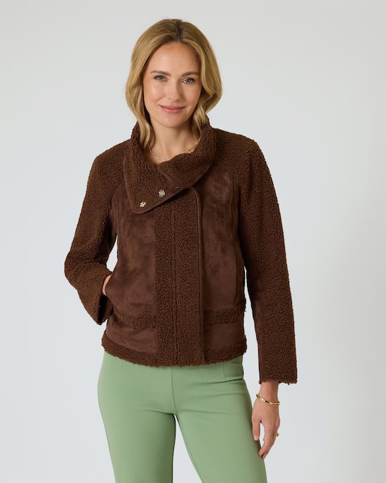 Produktabbildung für Bikerjacke in Leder-Optik
