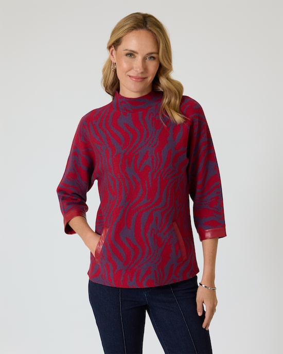 Produktabbildung für Jacquard-Pullover im Animal-Design