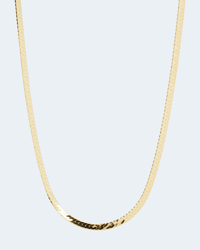 Herringbonekette aus 585er Gelbgold
