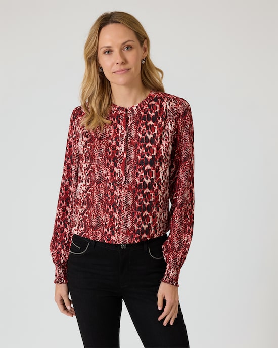 Produktabbildung für Bluse mit Animal-Print