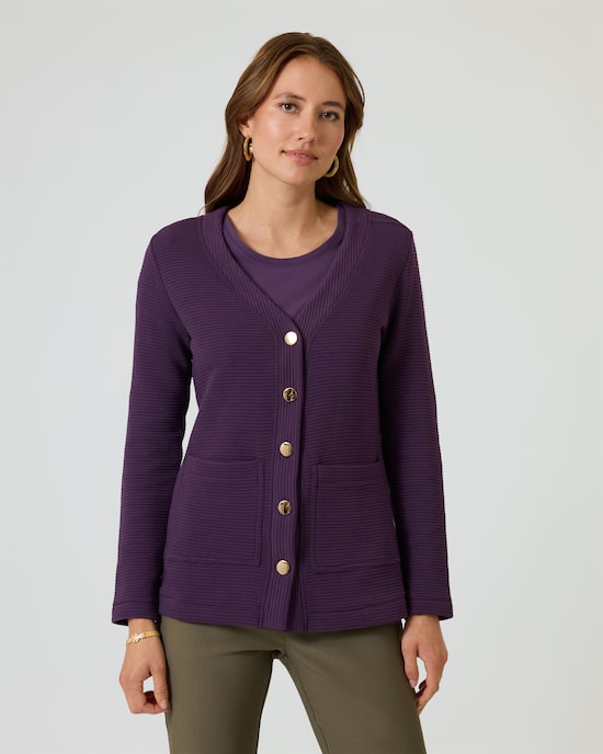 Produktabbildung für Long-Cardigan aus Ottoman Jersey