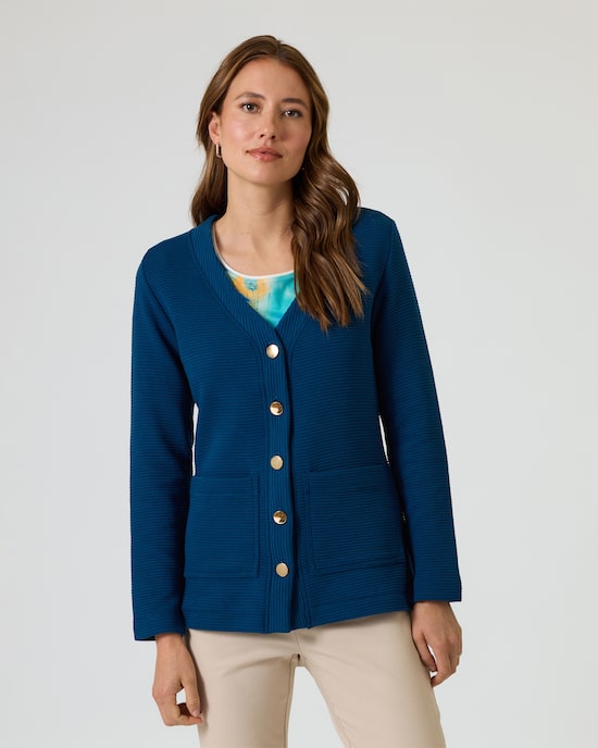 Produktabbildung für Long-Cardigan aus Ottoman Jersey