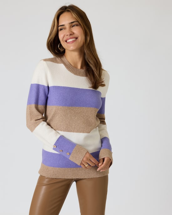 Produktabbildung für Strickpullover mit Colour-Blocking