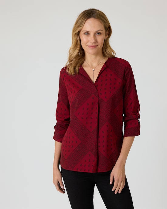 Produktabbildung für Bluse mit Paisley-Druck