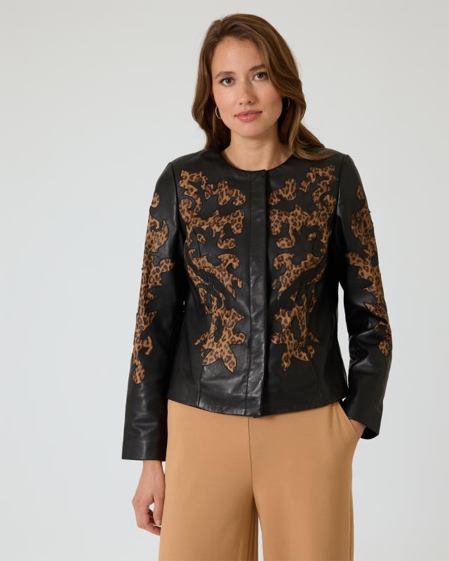 Lederjacke mit Laser-Cut