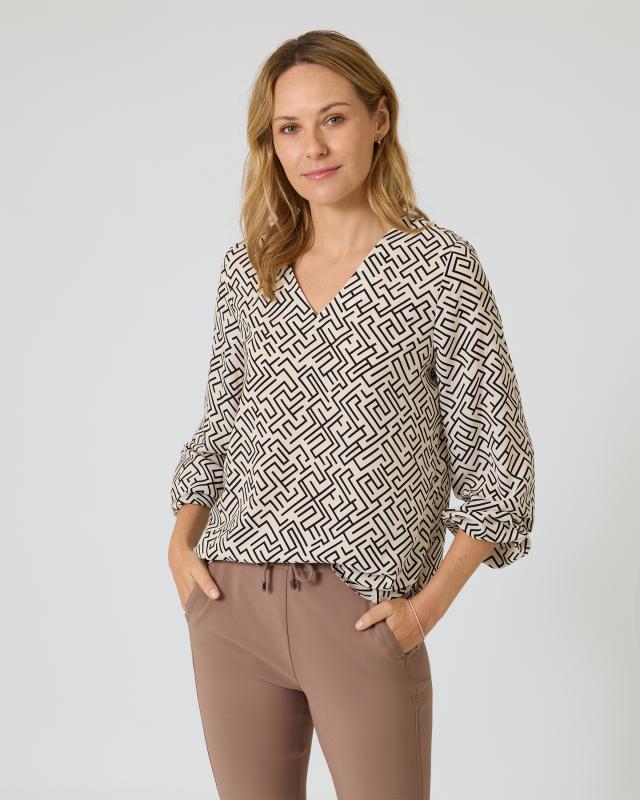 Bluse mit Grafikmuster