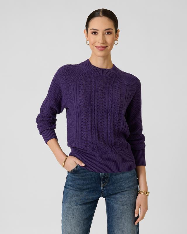 Pullover mit Ajour-Muster