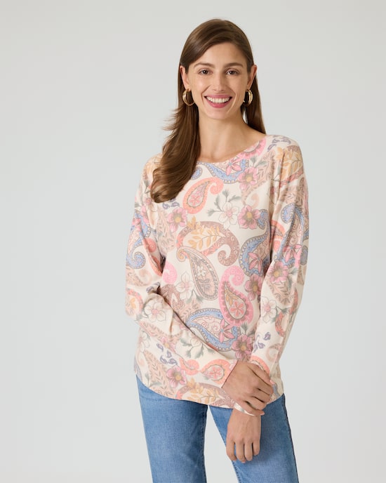 Produktabbildung für Pullover mit Paisley-Print