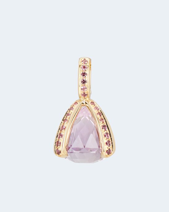 Produktabbildung für Clipanhänger mit Amethyst und Rhodolith