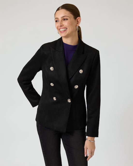 Produktabbildung für Blazer aus Veloursimitat "Wow"