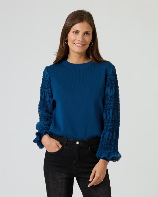 Pullover mit Chiffonärmeln