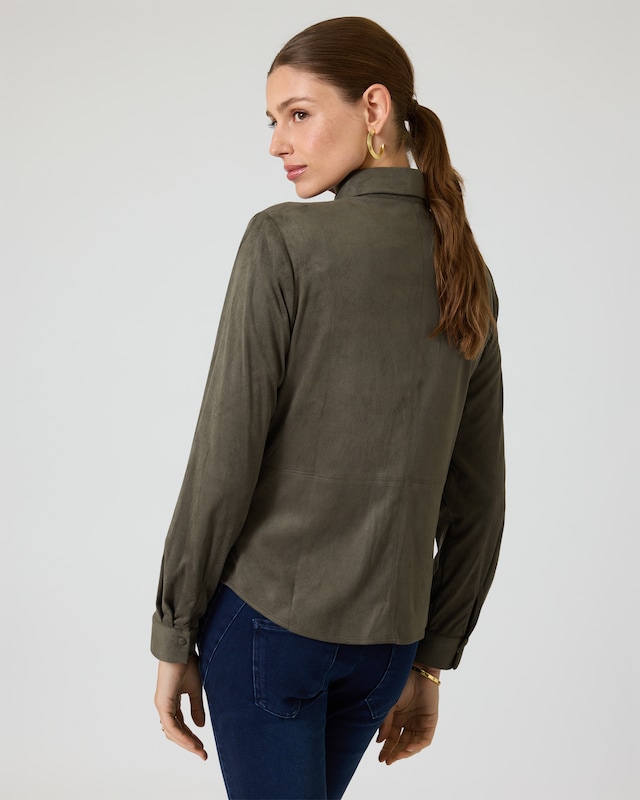 Bluse aus Wildlederimitat