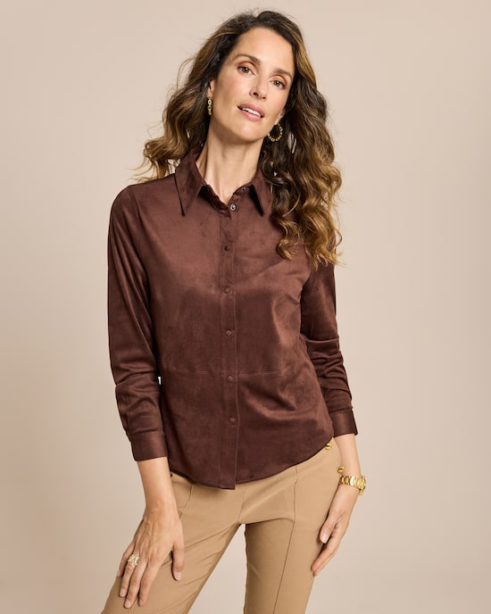 Produktabbildung für Bluse aus Wildlederimitat