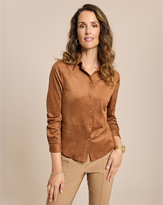 Produktabbildung für Bluse aus Wildlederimitat