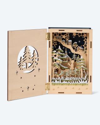 LED-Weihnachtsbuch aus Holz