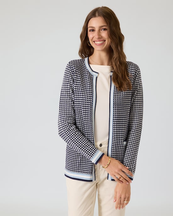 Produktabbildung für Cardigan mit Jacquard-Minimals