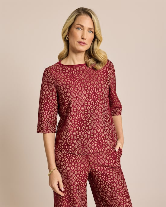 Produktabbildung für "Couture" Shirt mit Scuba-Spitze