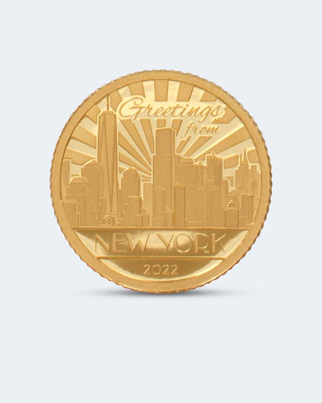 Goldmünze City Lights New York 2022