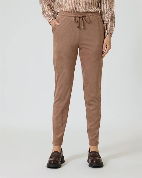 Produktabbildung für Hose aus Velourslederimitat Stretch