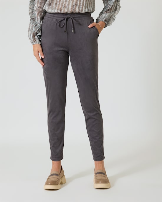 Produktabbildung für Hose aus Velourslederimitat Stretch