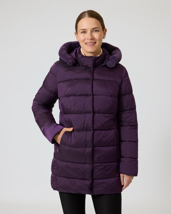 Produktabbildung für Steppjacke mit Kapuze & Fake-Fur