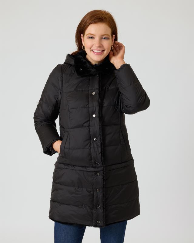 4-in-1-Jacke mit Webpelz