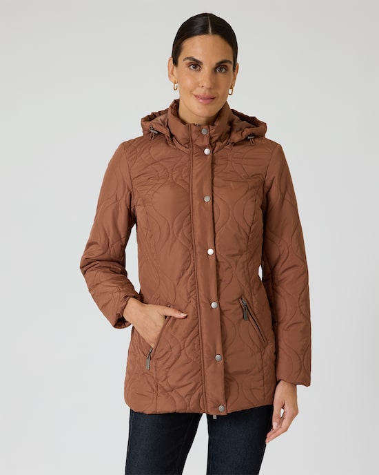 Produktabbildung für Steppjacke mit Kapuze