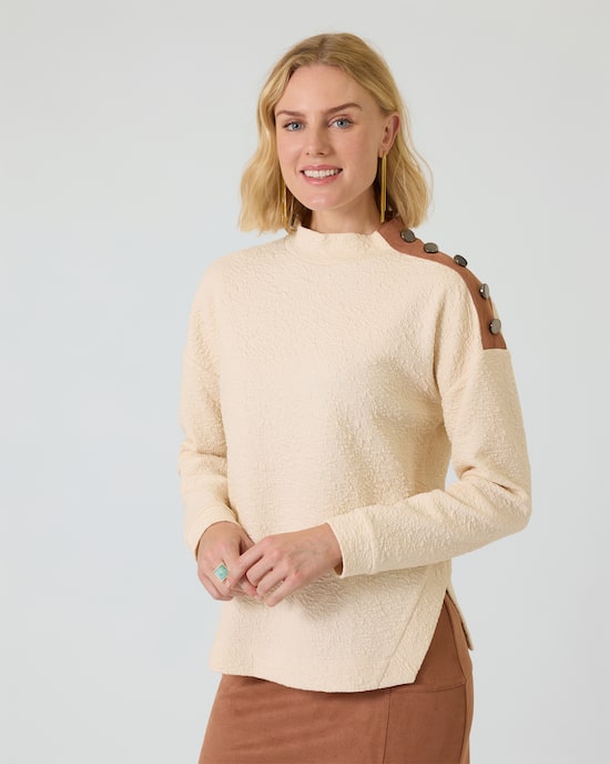 Produktabbildung für Pullover mit Knopfleiste