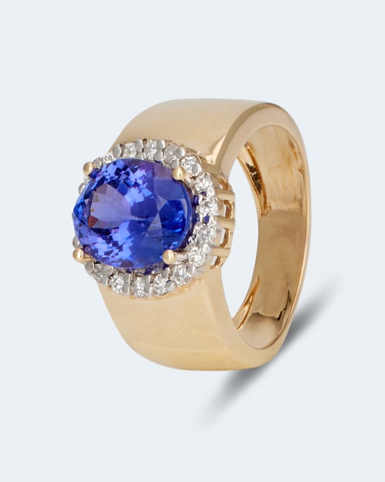 Produktabbildung für Ring mit Tansanit AAAAA & Brillant
