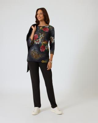 Shirt "Flower Animal" in Strick-Optik