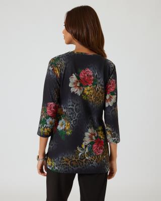 Shirt "Flower Animal" in Strick-Optik