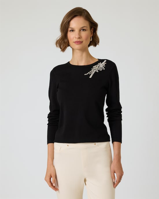 Produktabbildung für Pullover mit Dekoelement