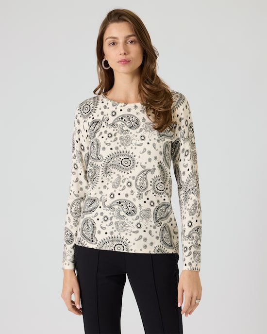 Produktabbildung für Pullover mit Paisley-Print