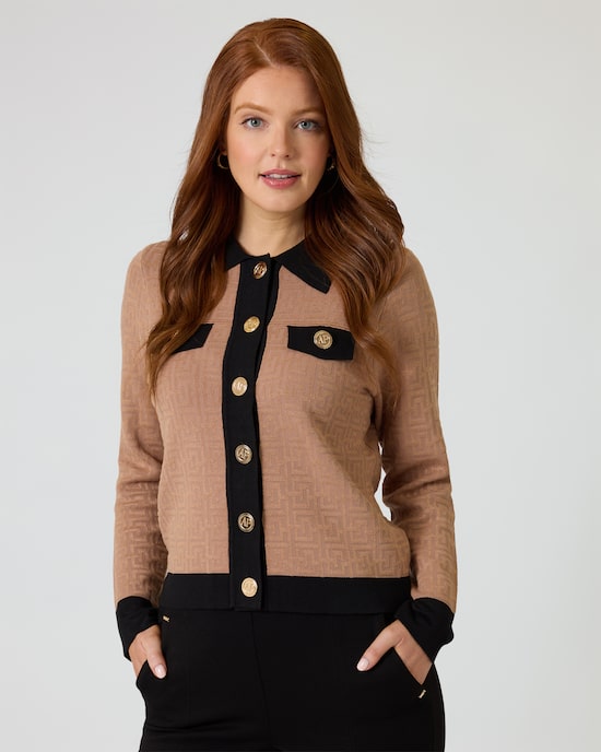 Produktabbildung für Cardigan mit Kontrastdetails