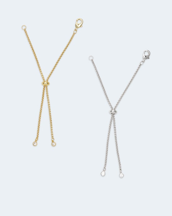 Produktabbildung für Kettenverlängerung mit Zirkonia, 2er Set