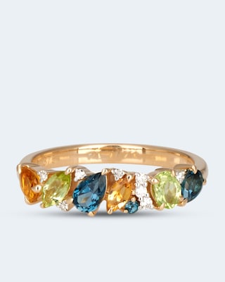 Produktabbildung 4 für Ring mit Edelsteinmix, Diamanten & Brillanten