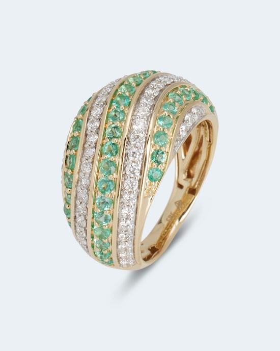 Produktabbildung für Ring mit Smaragd & Brillant