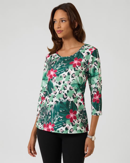 Produktabbildung für Thermoshirt "Flower Leopard"