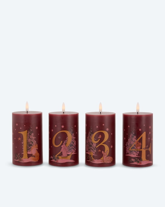 Produktabbildung für LED-Adventskranzkerzen, 4tlg.