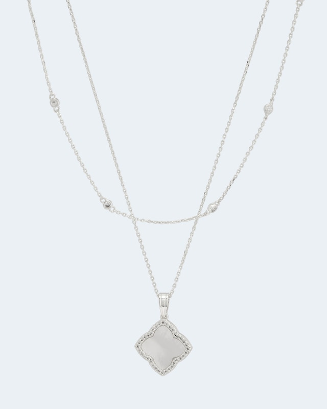 Collier mit Zirkonia, 2er-Set