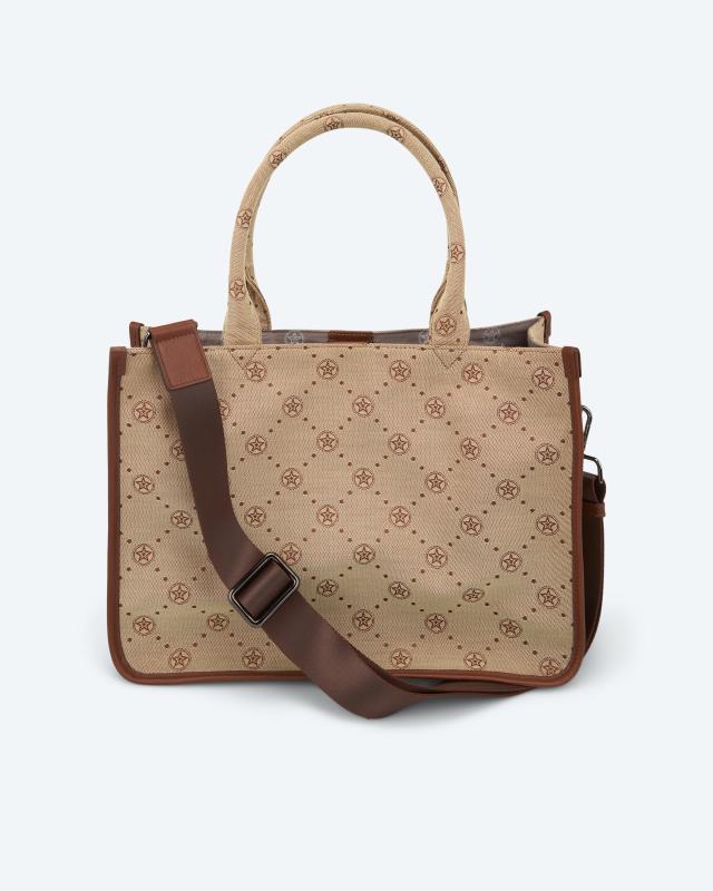 Kurzgrifftasche mit THOM Logo Jacquard