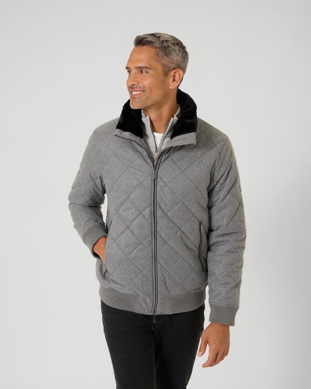 Steppjacke in Stoff-Optik